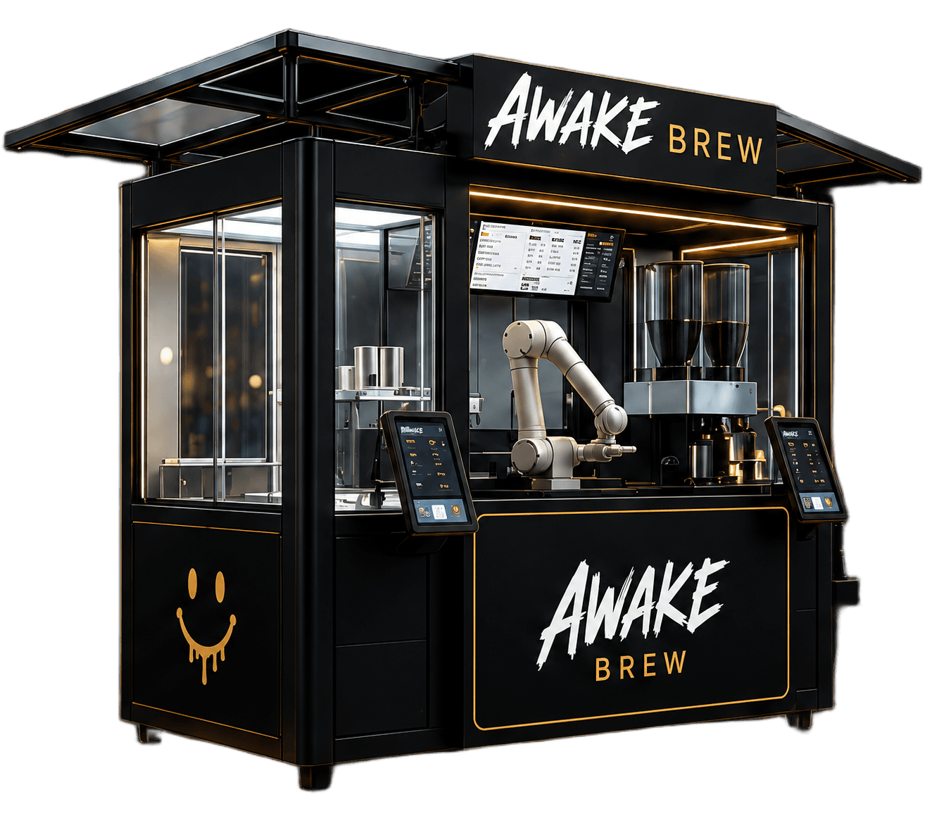 Awake Brew autonomous coffee kiosk